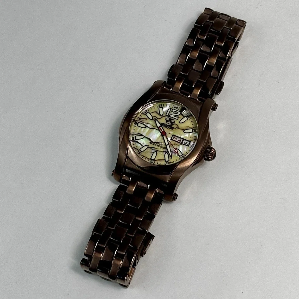 REACTOR Curie Abalone Watch - 200M Quartz - Water Resistant Glow In The Dark